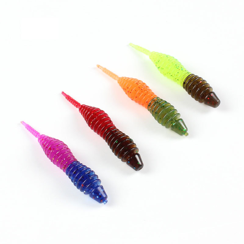 Soft Worms Fishing Lure Soft Baits Fresh Water Bass Swimbait Tackle Gear