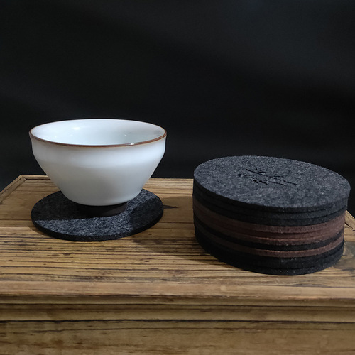 Creative Water-absorbent Coasters Mug Mats Tea Mats Heat Insulating Mats Hollow Fashion Felt Coasters Gongfu Tea Mats Spare Parts Wholesale