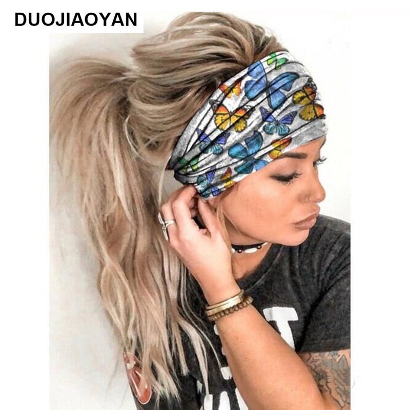 Creative Knit Printing Wide Headband Wholesale Nihaojewelry display picture 14