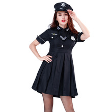 大碼情趣內衣服小胸透視女警制服連衣裙性感激情套裝短袖cosplay