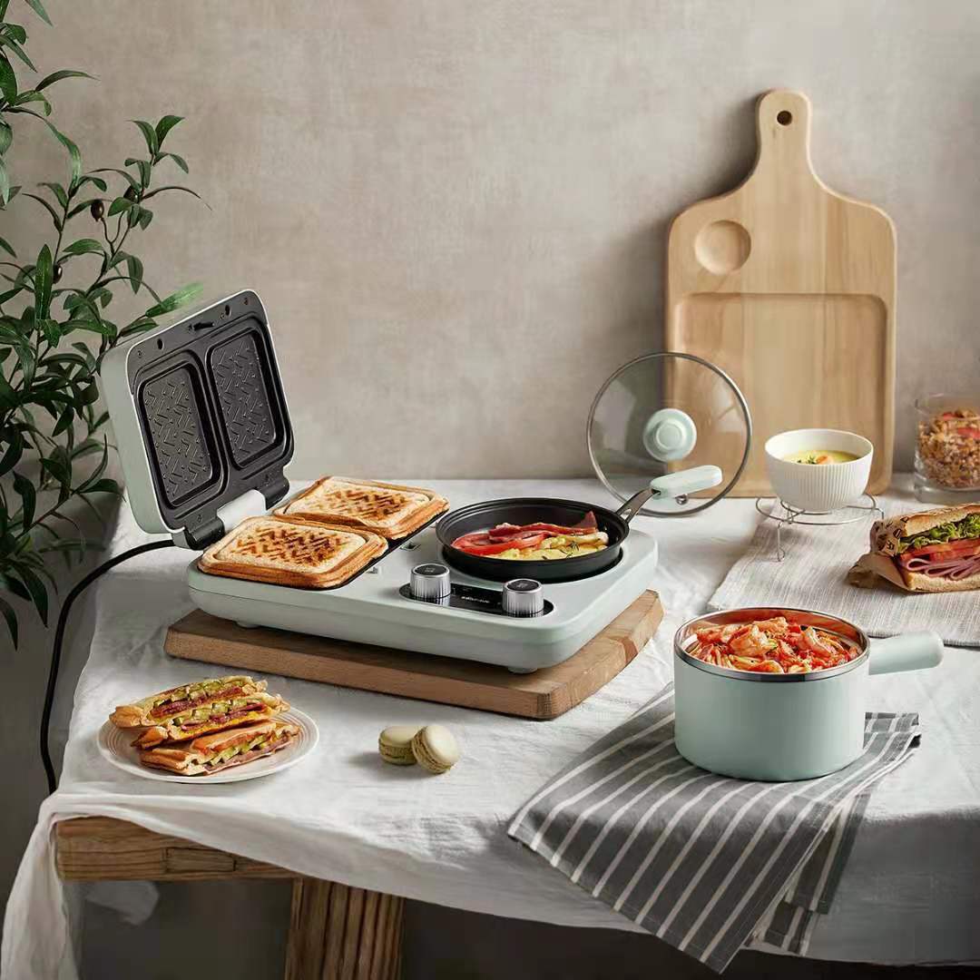 早餐机三明治机家用小型多功能吐司压烤面包机