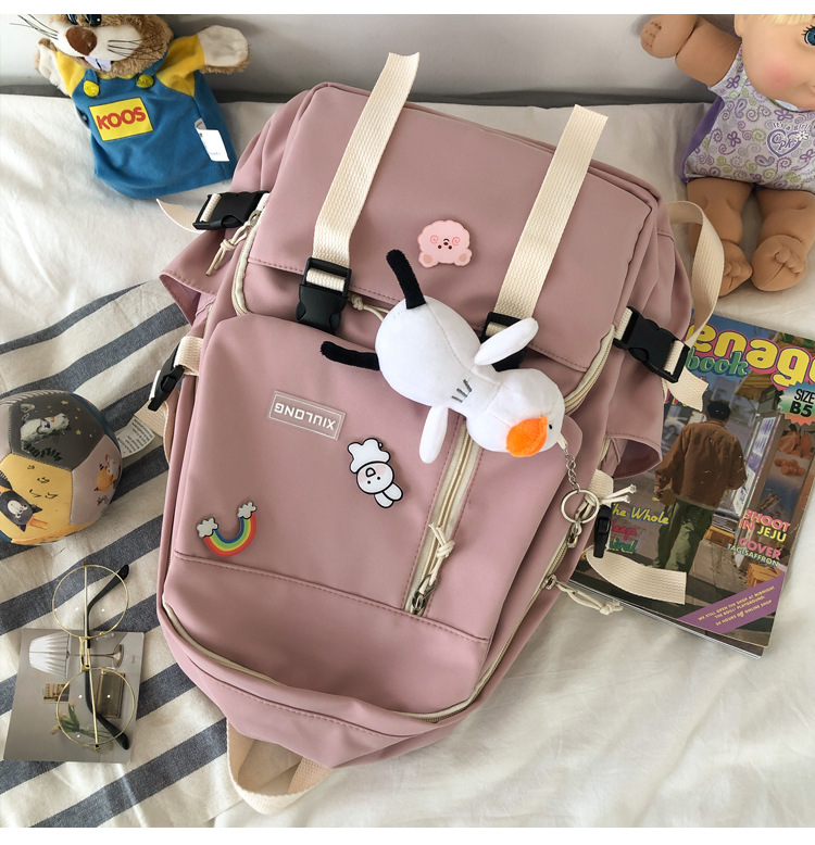 Neue Koreanische Kontrastfarbe Rucksack Mit Großer Kapazität Großhandel Nihaojewelry display picture 2