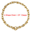 Brand golden retro chain stainless steel, necklace, simple and elegant design