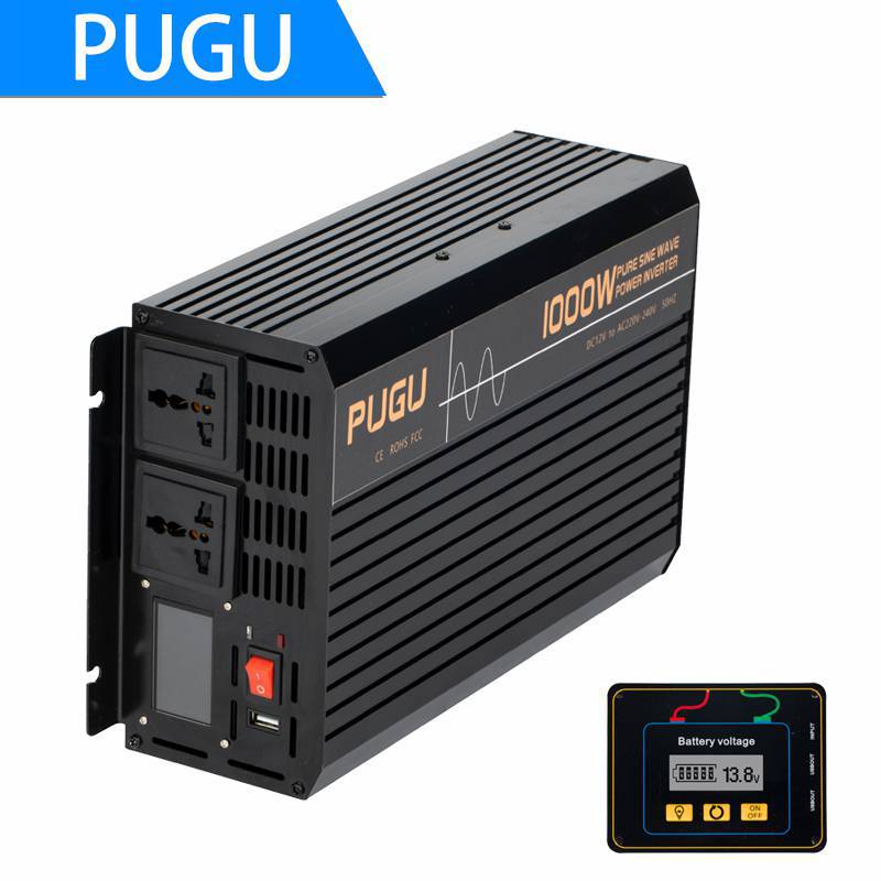 正弦波逆变器1000W 12V/24V转120车载逆变器 太阳能跨境 带遥控