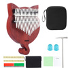 Tree Elf 17 Sound Thumb Kalinba Piano Finger Piano Smart Pear Wood Cat Tail Style with Piano Box