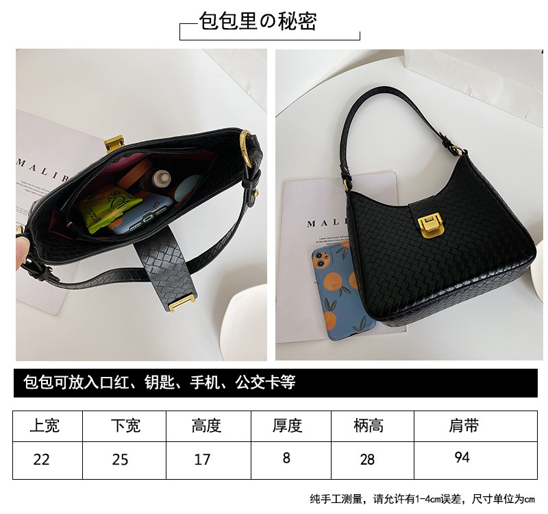 Autumn Ladies One-shoulder Armpit Small New Trendy Fashion Retro All-match Messenger Bag display picture 26