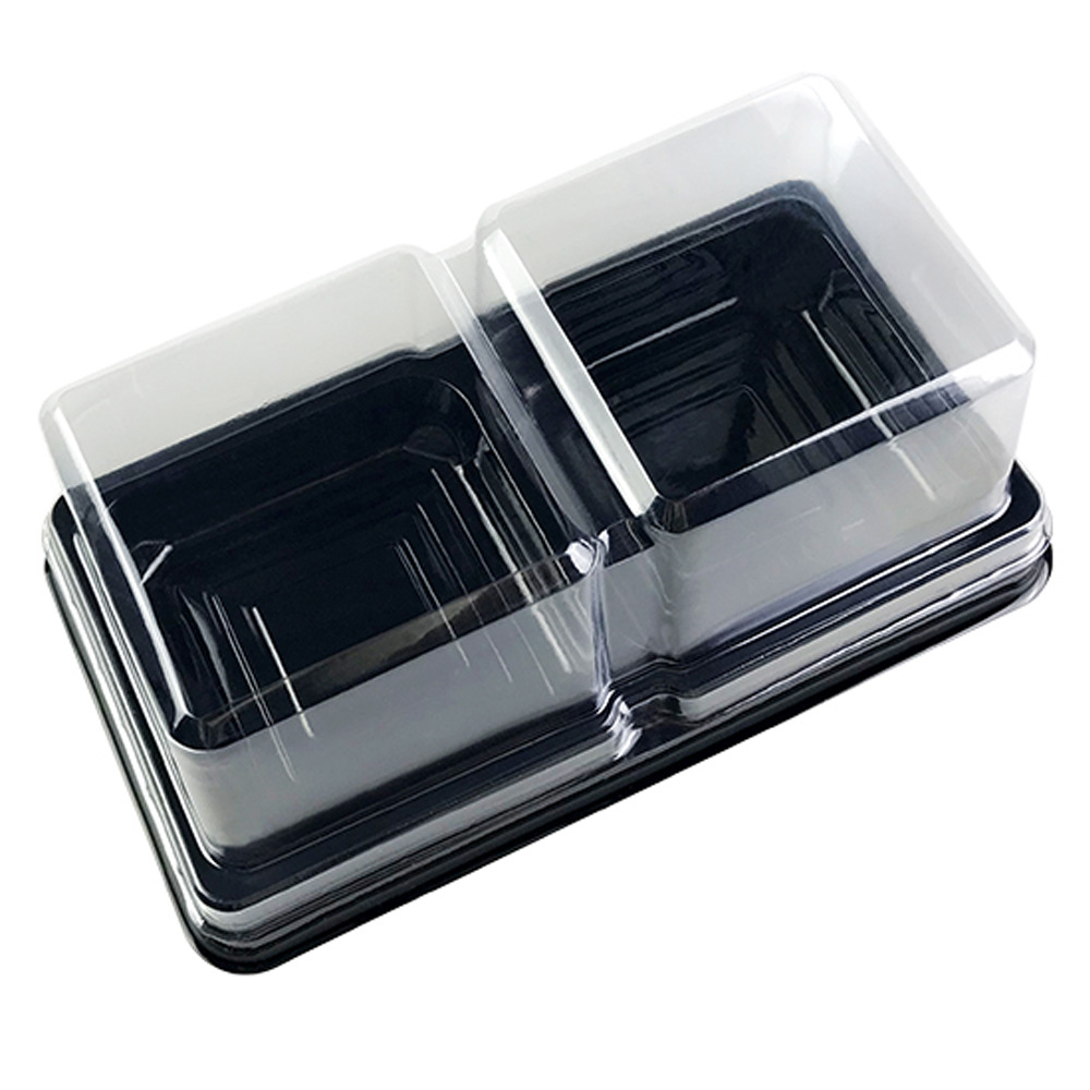 Caja de embalaje de huevo crujiente dos gránulos de nieve niang puff de carne de pino de mariscos de batata caja de plástico para embalaje de pastel y postre image 5