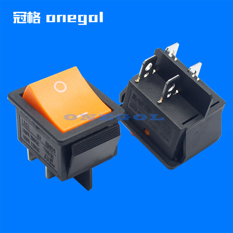 电源开关 开孔22*28MM 船形 32*25船型开关 16A/250V大电流开关