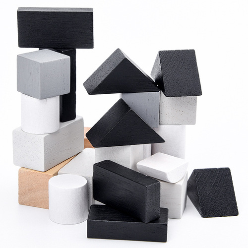 Travel iron box, wooden intelligence toy early education cognitive children intelligence magic cube puzzle building blocks top domino
