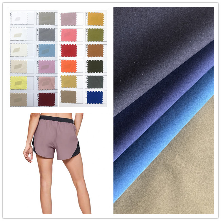 运动短裤面料 新款梭织聚酯纤维夏季防水运动训练裤布料