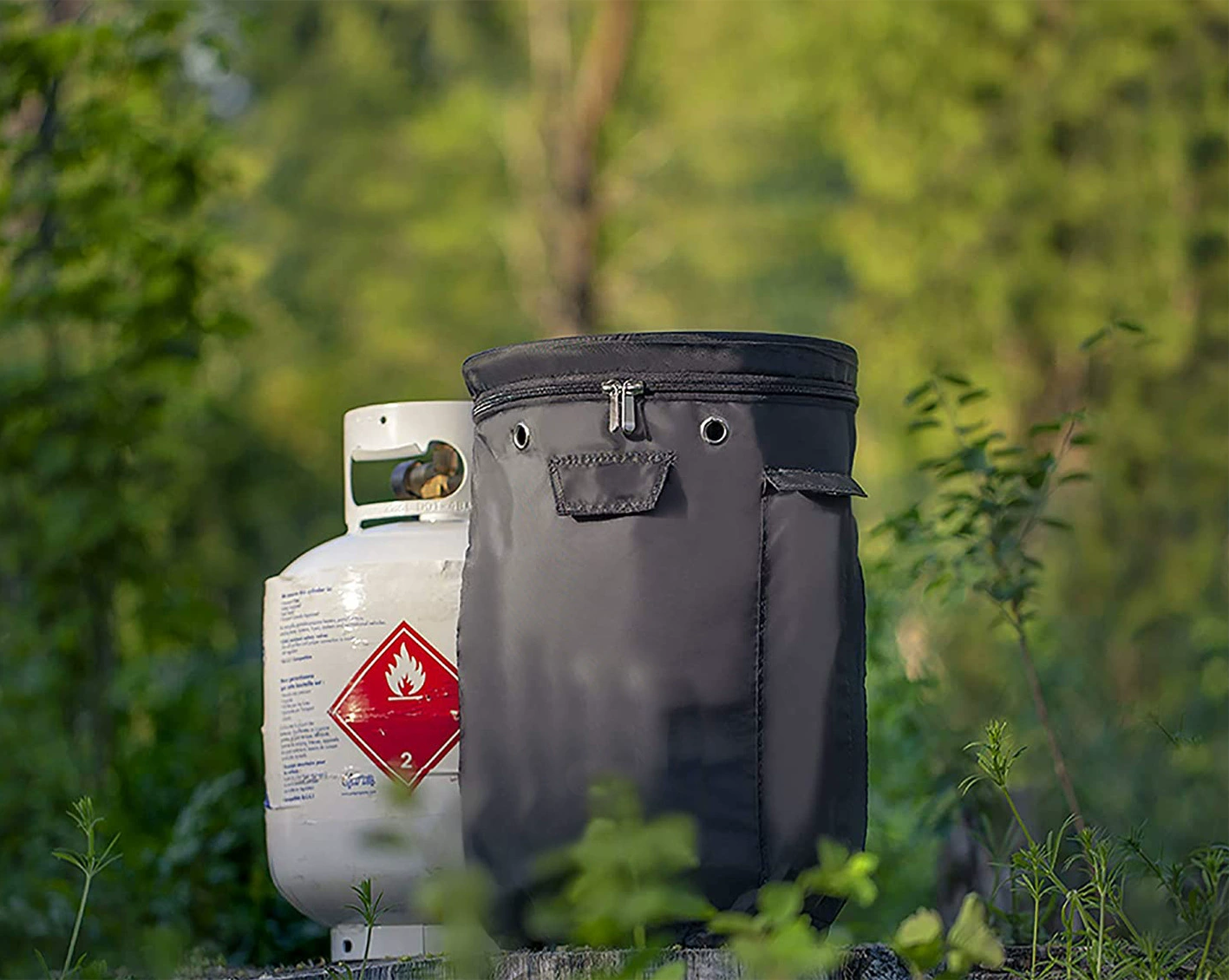 Amazon hot selling propiner gas tank cover zipper design for easy clean outdoor safety cover