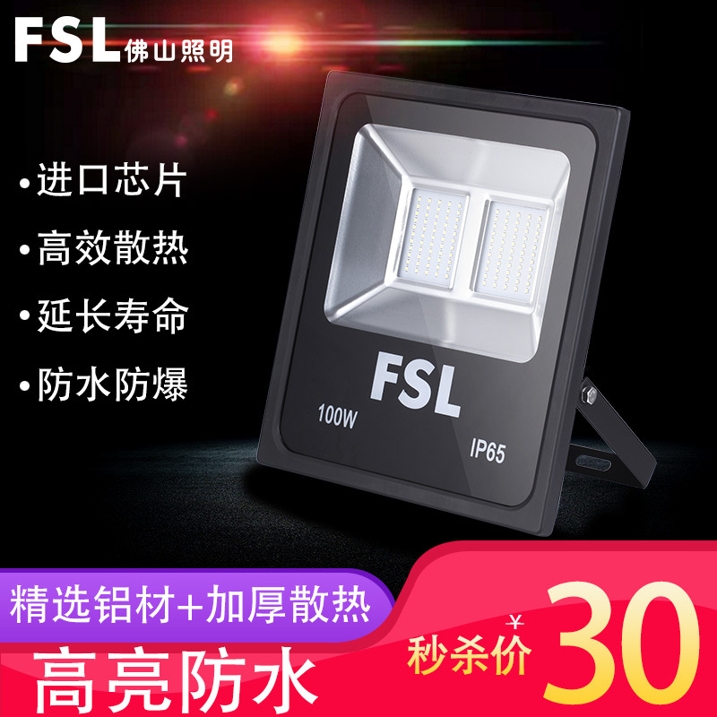 佛山照明led户外防水大功率泛光灯室外照明庭院路灯广告工程射灯