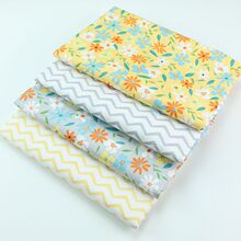 唯美田园小碎花太阳花小水浪面料  女生宿舍床单被套印花纯棉布料