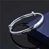 direct deal Korean Edition new pattern Silver bracelet classic fashion temperament Clover Push pull Bracelet Jewelry wholesale