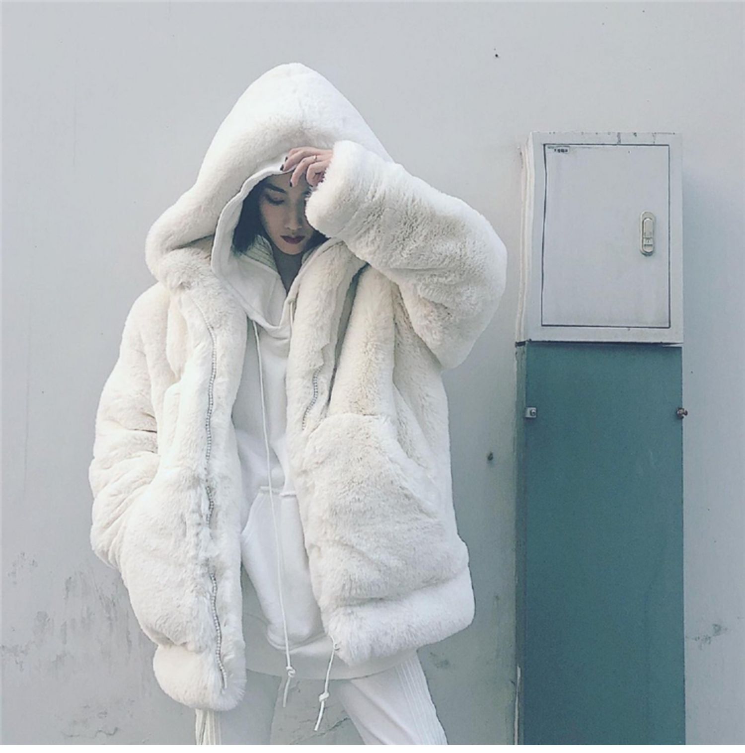 Fur Coat Women's Winter Mid-length Fur Loose Thickened Rabbit Fur