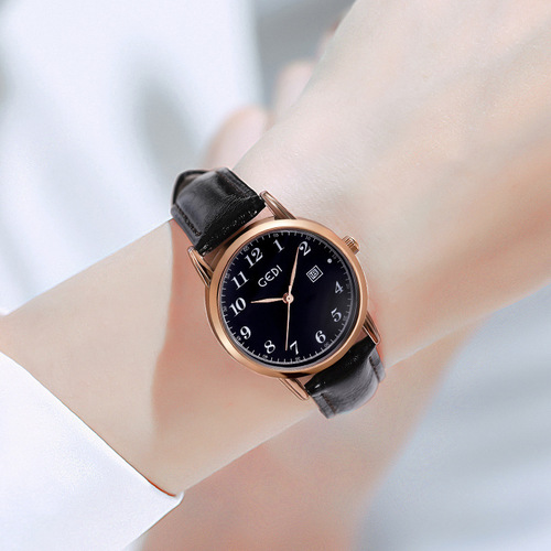 Goldie's new retro ladies watch Korean style fashion calendar casual temperament waterproof quartz student watch ins