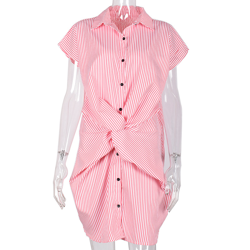 slim striped shirt dress  NSKL18739