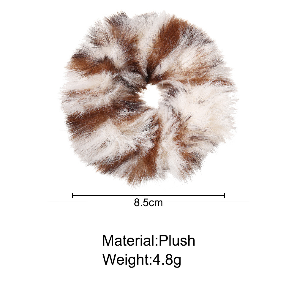 Cute Imitation Fur Leopard Hair Scrunchies display picture 1