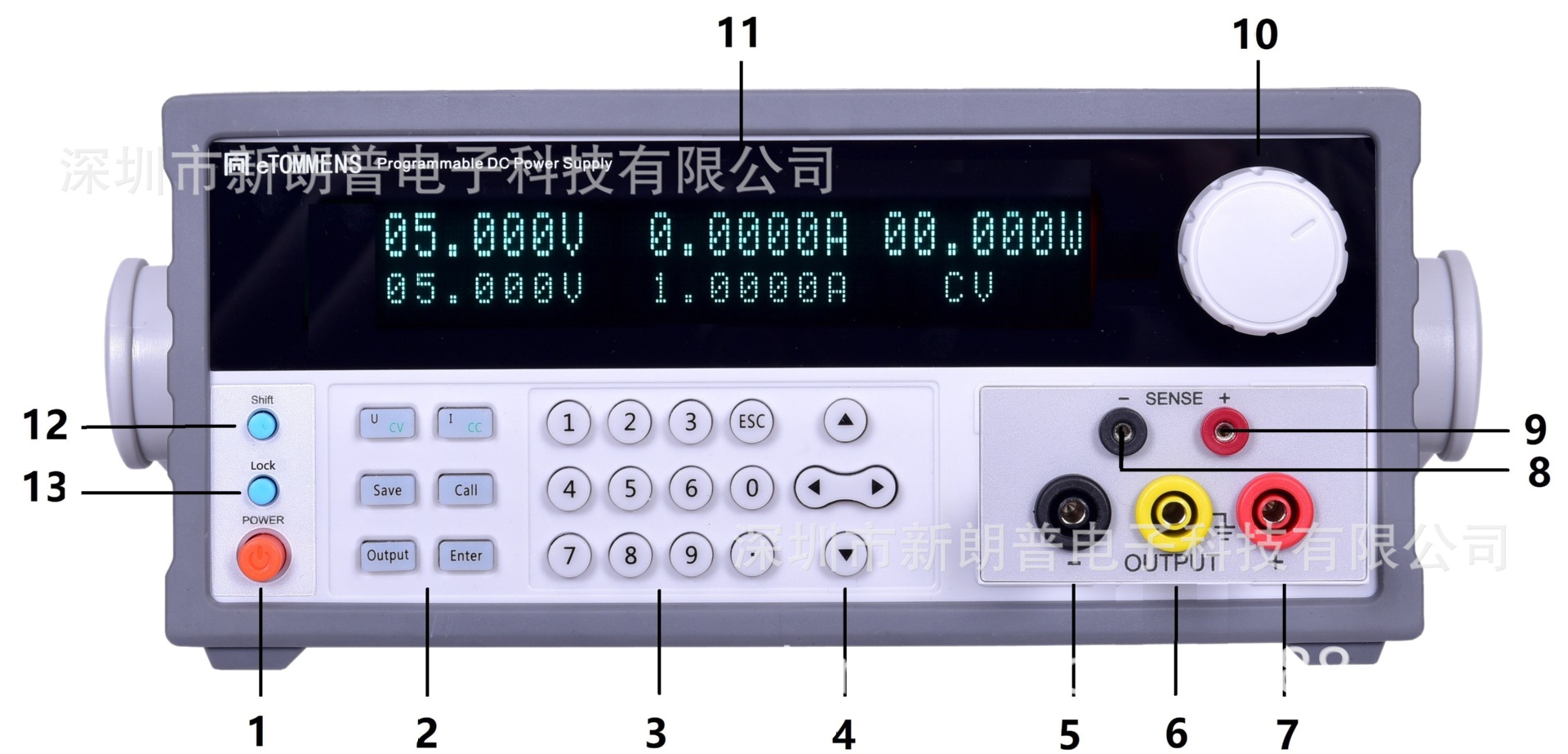 东莞同门eTM-L605SPD数码管稳定可编程高精度线性电源300W60V5A
