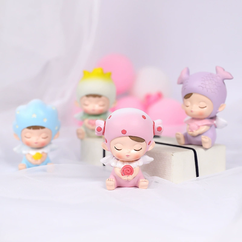 Cake decoration cartoon antlers unicorn baby cute elves excavator baby wild birthday cake ornament