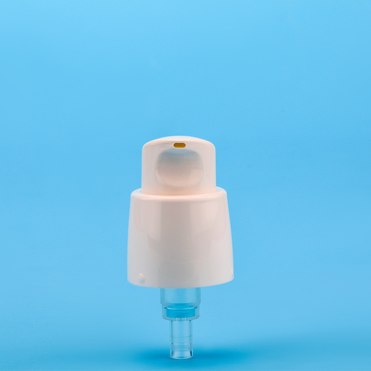 新款白色塑料化妆品按压泵18/410外置粉泵粉底液压嘴泵弹簧外置泵