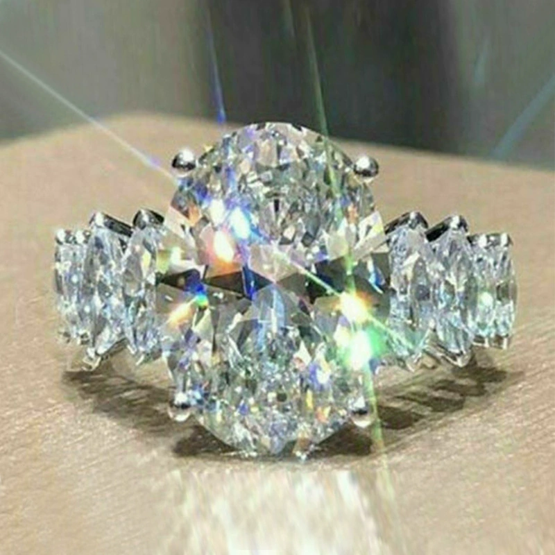 Cao Shi cross-border explosions European and American fashion super large zircon temperament ladies ring accessories factory wholesale