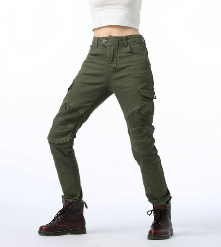 Factory Direct Sales Women's Knight Multiple Pouch Work Jacket Pants Motorcycle Jeans Motorbike Racing Riding Pants