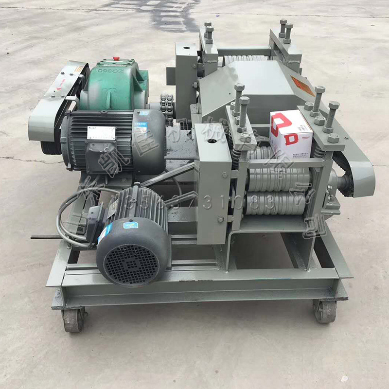 废旧钢筋再利用调直机双电机废旧钢筋调直机70公分钢筋料头调直机