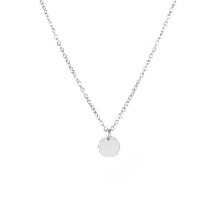 hot fashion creative jewelry titanium steel lettering alphabet pendant rose gold necklace wholesale nihaojewelrypicture7