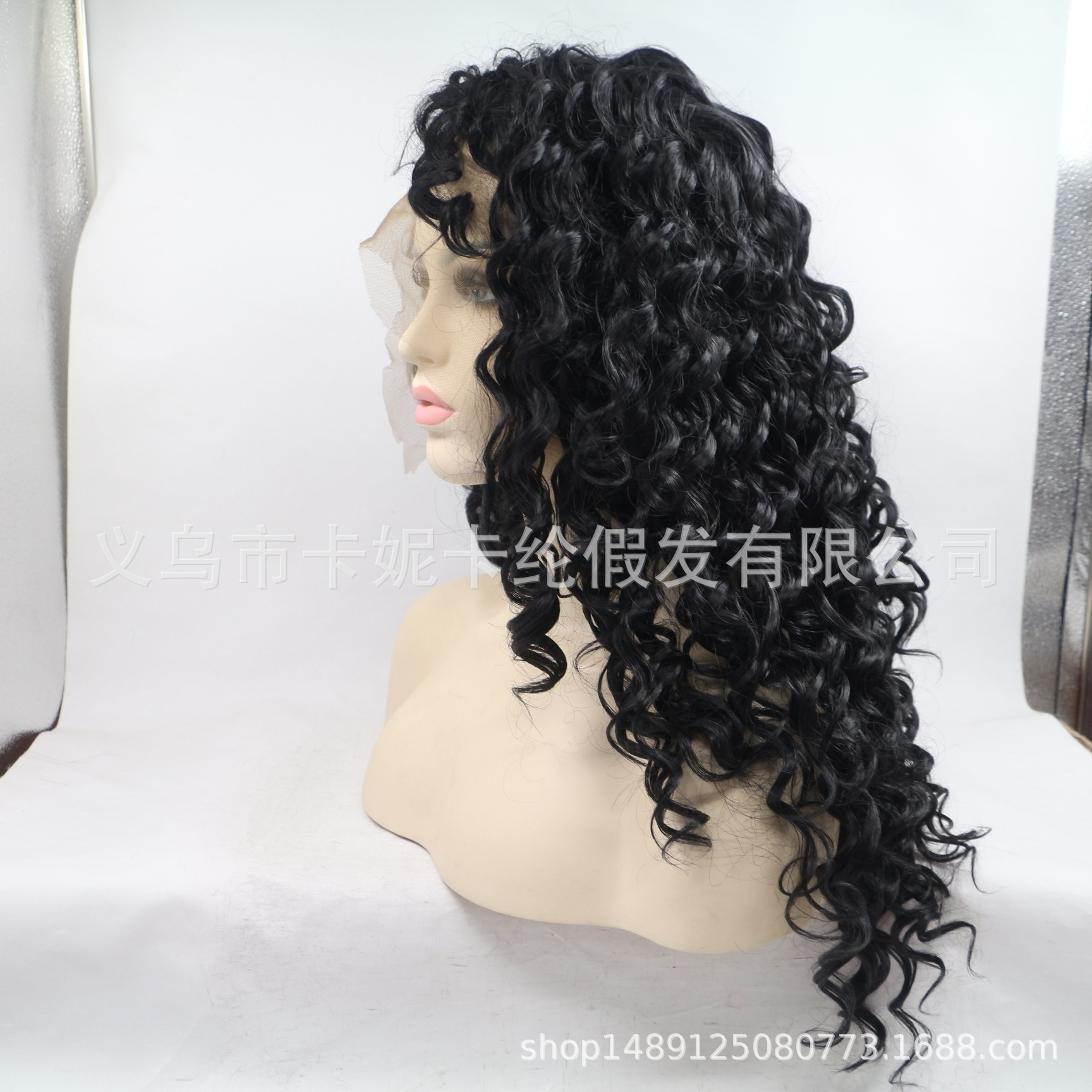 Moda europea y americana de 2 colores de cabello recto ondulado de encaje en stock