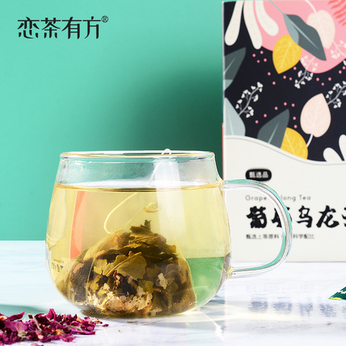 Wholesale Grape Oolong Tea Flavor Tea Bags, Japanese Style Grape Oolong Tea