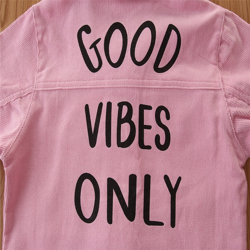 SAMGAMI BABY Wear Forårs- og Efterårsjakke til Piger, Koreansk Mode, Alsidig Børnefrakke med Bogstaver, Print_voghion.com