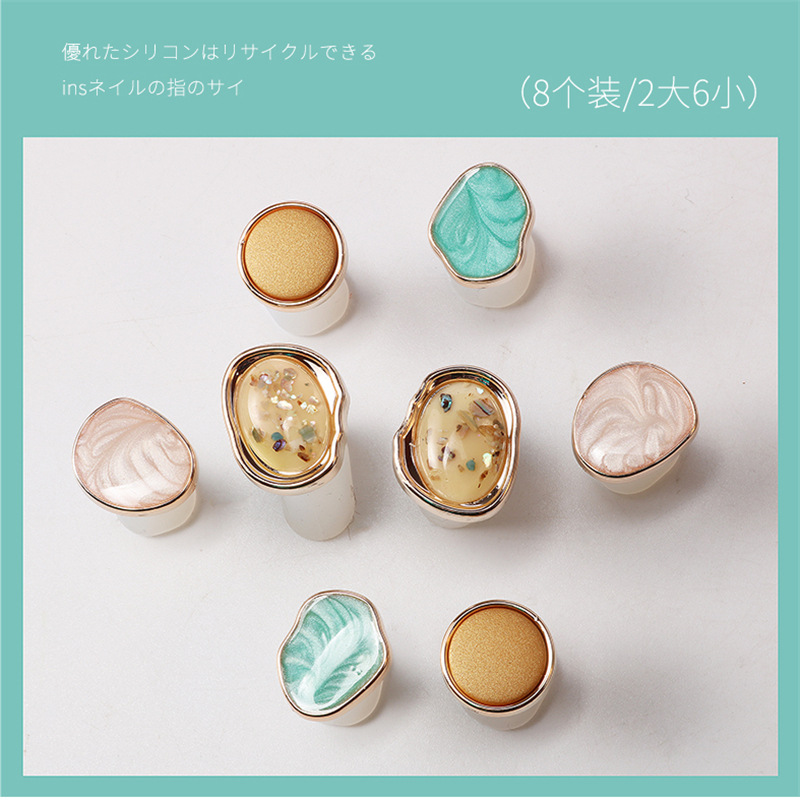 2020 nuevo estilo INS manicura silicona dedo del pie separador de uñas perla japonesa Shell dedo separador