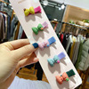 Children's cartoon fruit hair accessory with bow, hairpins for early age, bangs, no hair damage