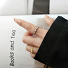 Brand ring, glossy round beads, Korean style