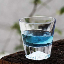 创意威士忌日式富士山冰山酒杯日本雪山杯家用玻璃冷饮品杯子