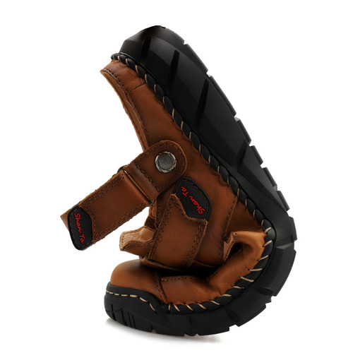 Men's outdoor sandals 71713 large size cross-border outdoor men's shoes two-purpose leather sandals toe-cap slippers