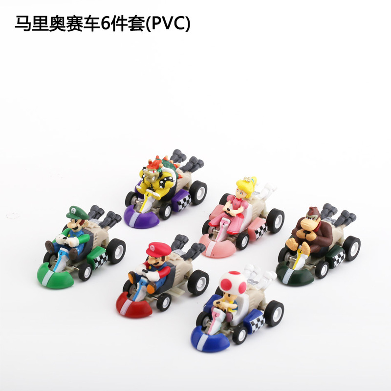 Solid Mario Kart 6 Cake Decoration Ornaments Birthday Cake Baking Toys Doll Hand-Made Doll