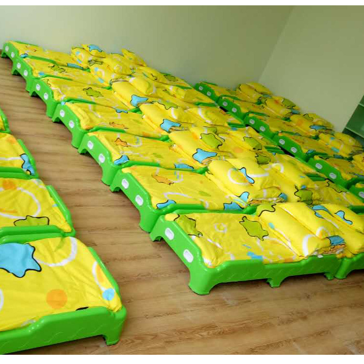 Kindergarten Bed Children's Bed Thick Plastic Bed Sleep Bed Full Plastic Bed Trip Deaches Bed Plastic Bed