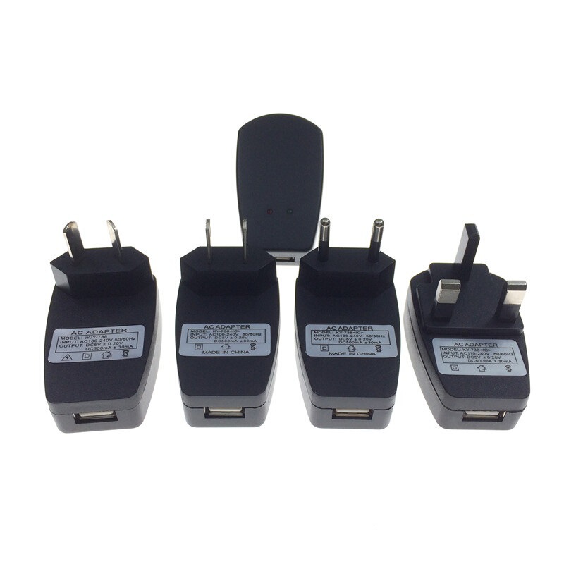 USB Charger mp3/5 Bluetooth Headset Small Speaker Charger 5v0.5A British Standard European Standard Chinese Standard Plug