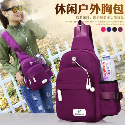 Foreign trade new pattern Chest pack Korean Edition Chest pack lady outdoors Sports bag One shoulder Diagonal canvas Multifunctional bag
