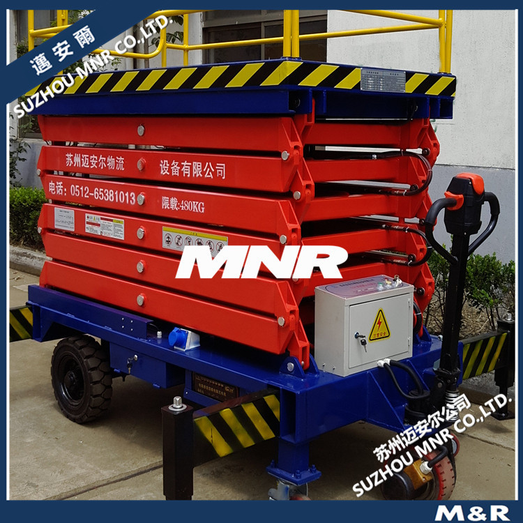 【安全作业】移动直营作业高效方便液压升降移动作业高空作业台车