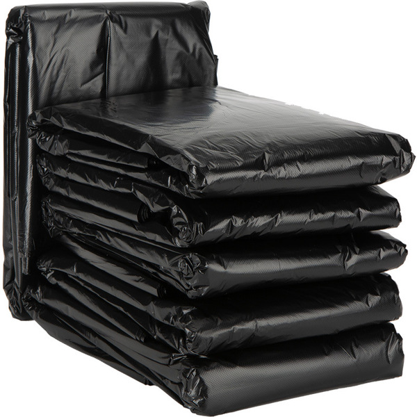 Black disposable big plastic garbage bag for commercial use