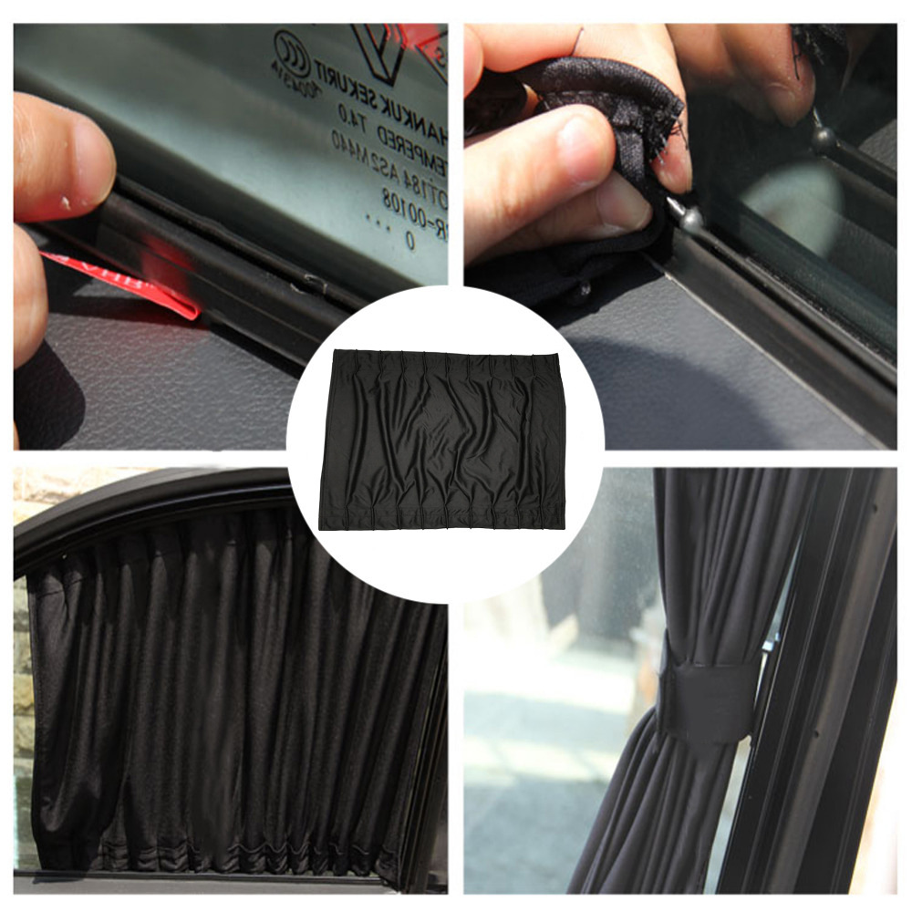 Cross-border Hot-selling Car Windshield 50S Pure Black Shading Anti-ultraviolet Heat Insulation Car Front And Rear Windshield Sunshade