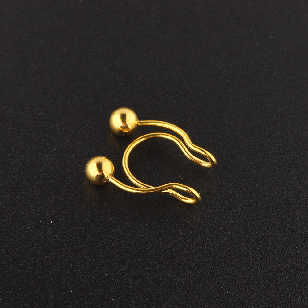 8/10mm C-Shaped Antler Stainless Steel Nose Ring Nose Nail for Human Body Piercing Jewelry detail image 8