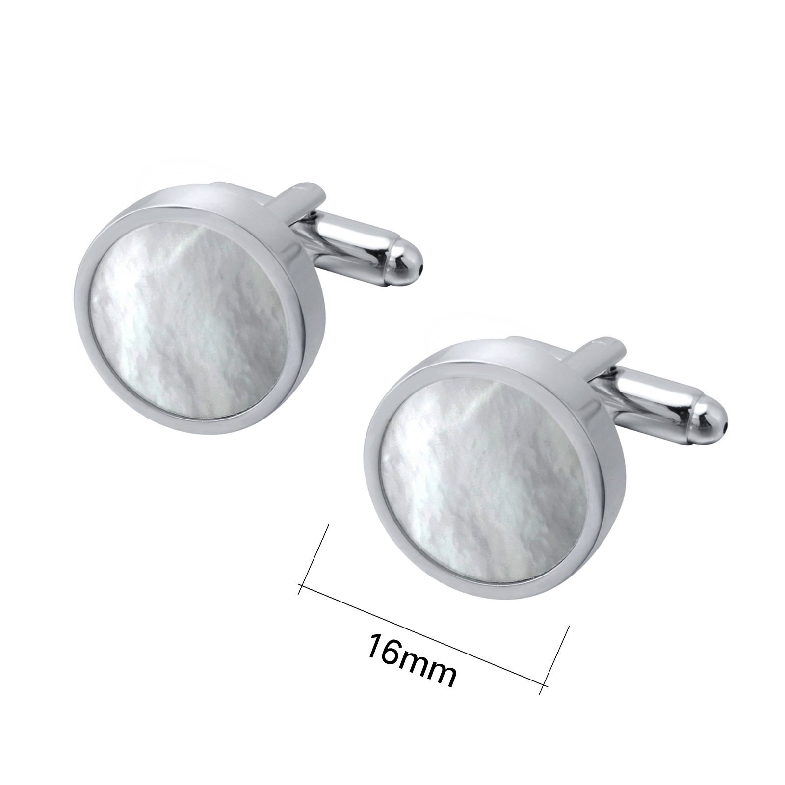 Cartoon Style Solid Color Brass Inlay Shell Men's Cufflinks display picture 6