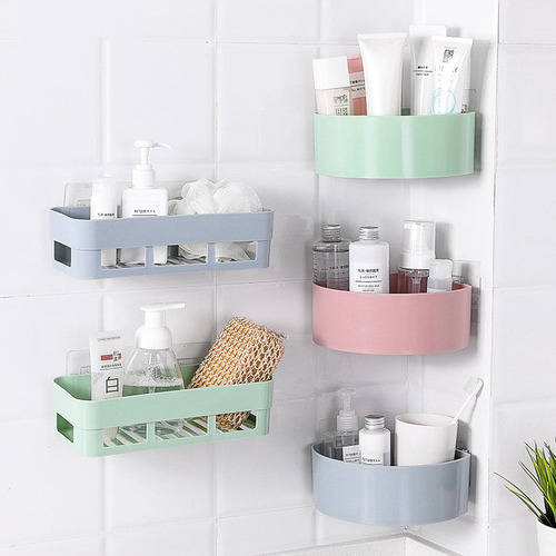 Triangular bathroom rack kitchen spice storage rack bathroom wall shower room toilet rack