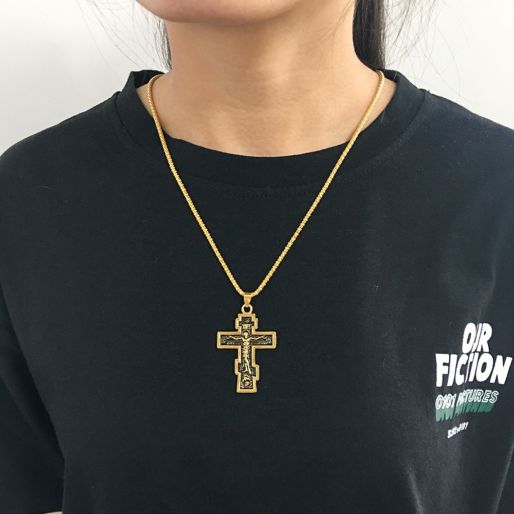 Cross Jesus Pendant Necklace