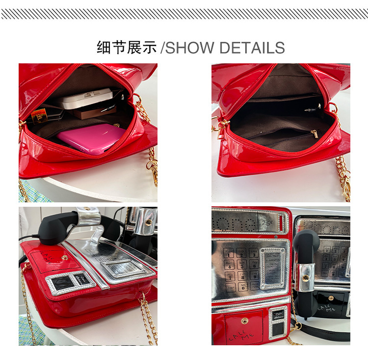 Fashion  New Creative Digital Telephone Messenger Bag Spoof Fun Can Answer The Phone Receiver Bag Nihaojewelry Wholesale display picture 52