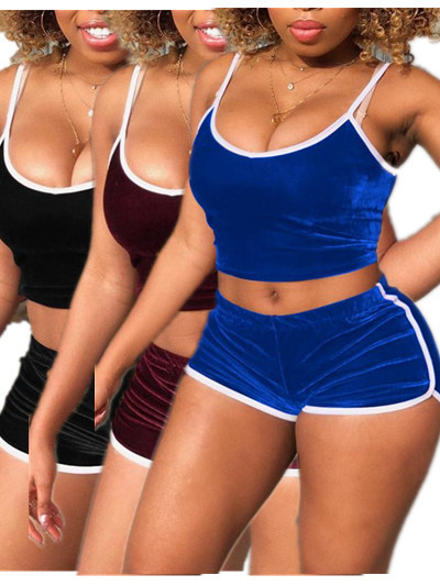Sexy velvet shorts